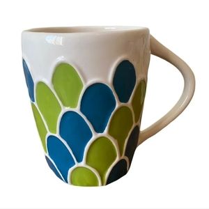 Starbucks Coffee Mug Blue & Green Mermaid Scales, 2009, 14 fl oz